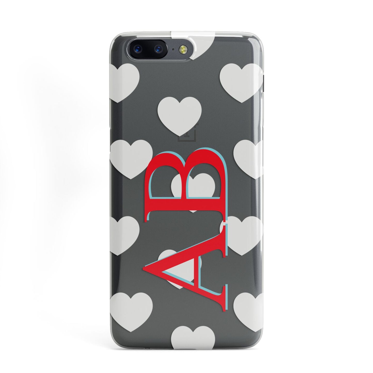 Heart Print Initials OnePlus Case