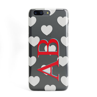 Heart Print Initials OnePlus Case