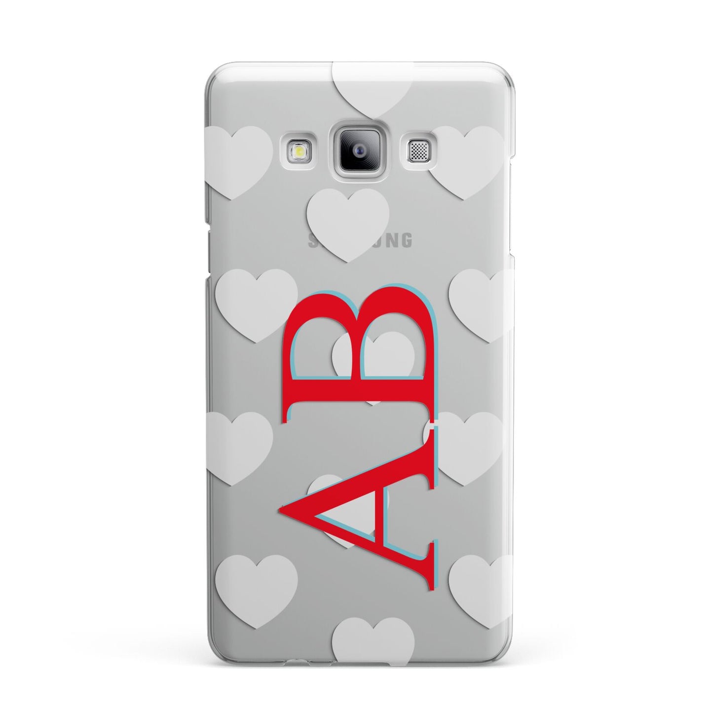 Heart Print Initials Samsung Galaxy A7 2015 Case