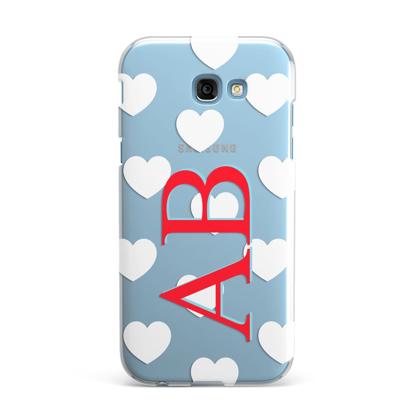 Heart Print Initials Samsung Galaxy A7 2017 Case