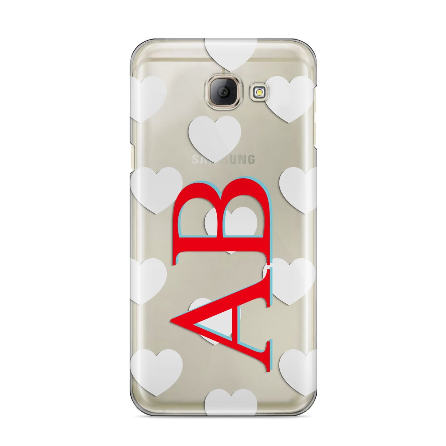 Heart Print Initials Samsung Galaxy A8 2016 Case