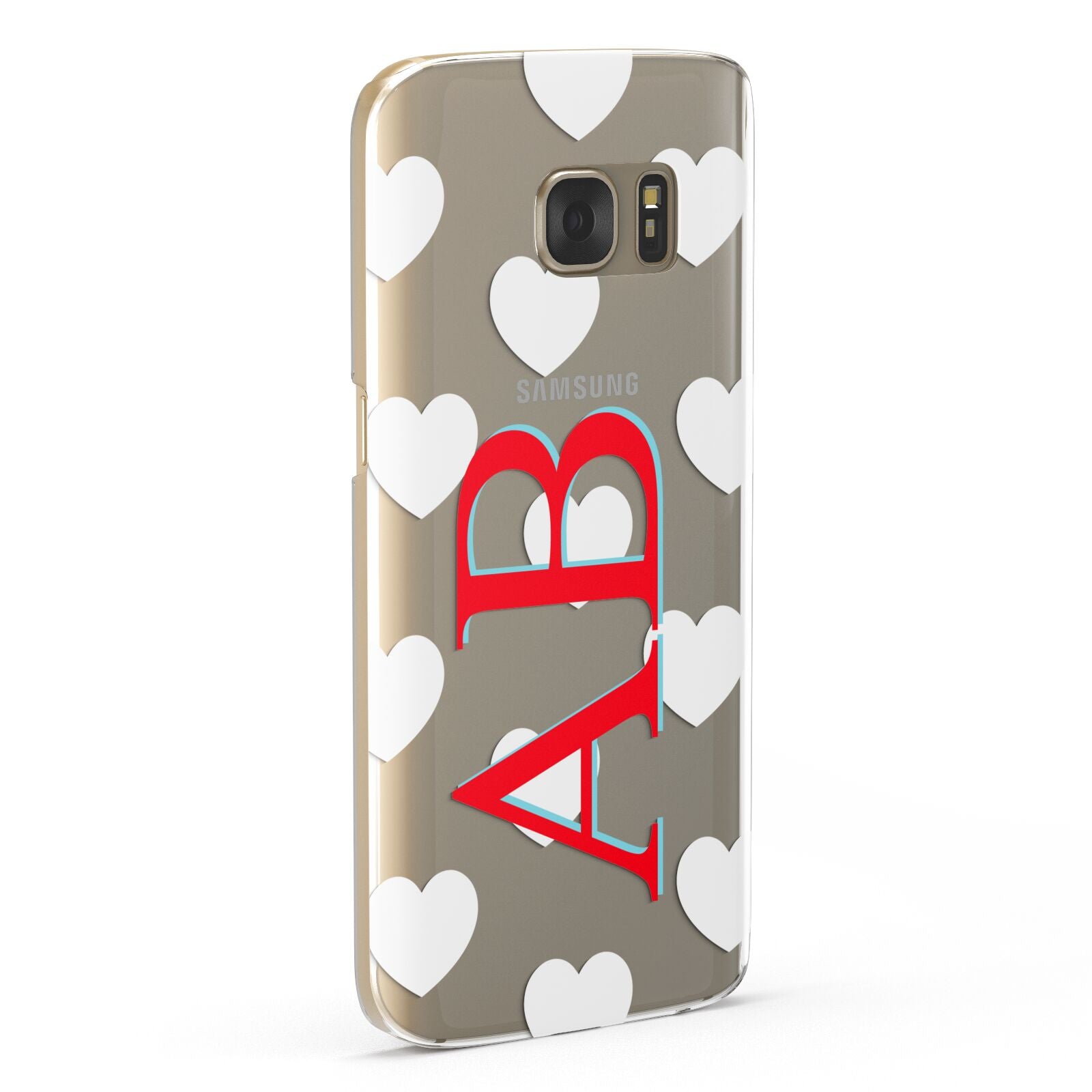 Heart Print Initials Samsung Galaxy Case Fourty Five Degrees