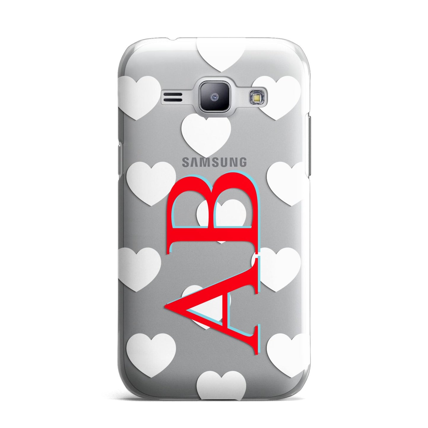 Heart Print Initials Samsung Galaxy J1 2015 Case