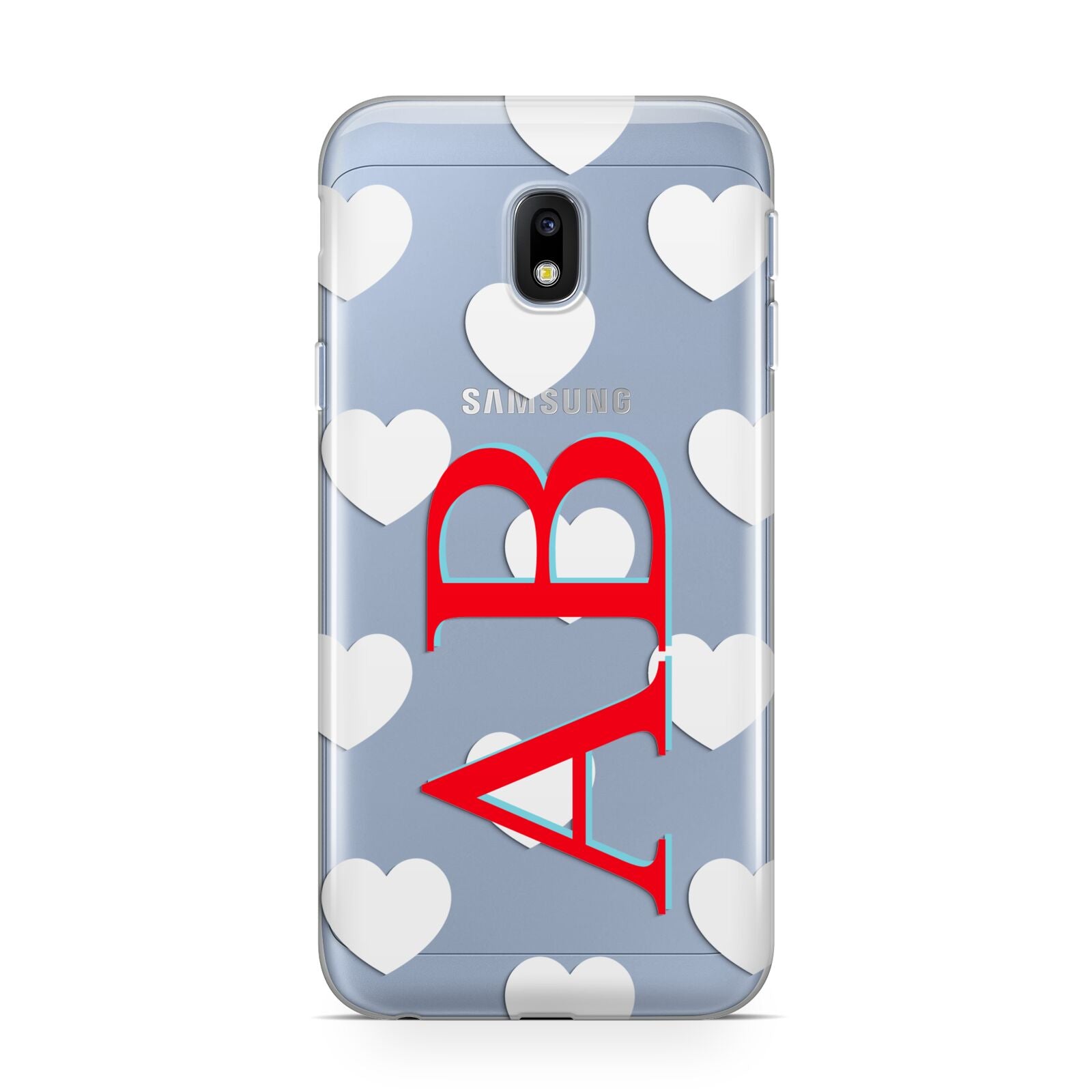 Heart Print Initials Samsung Galaxy J3 2017 Case