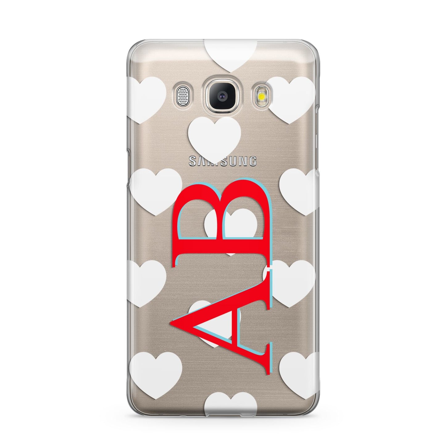 Heart Print Initials Samsung Galaxy J5 2016 Case