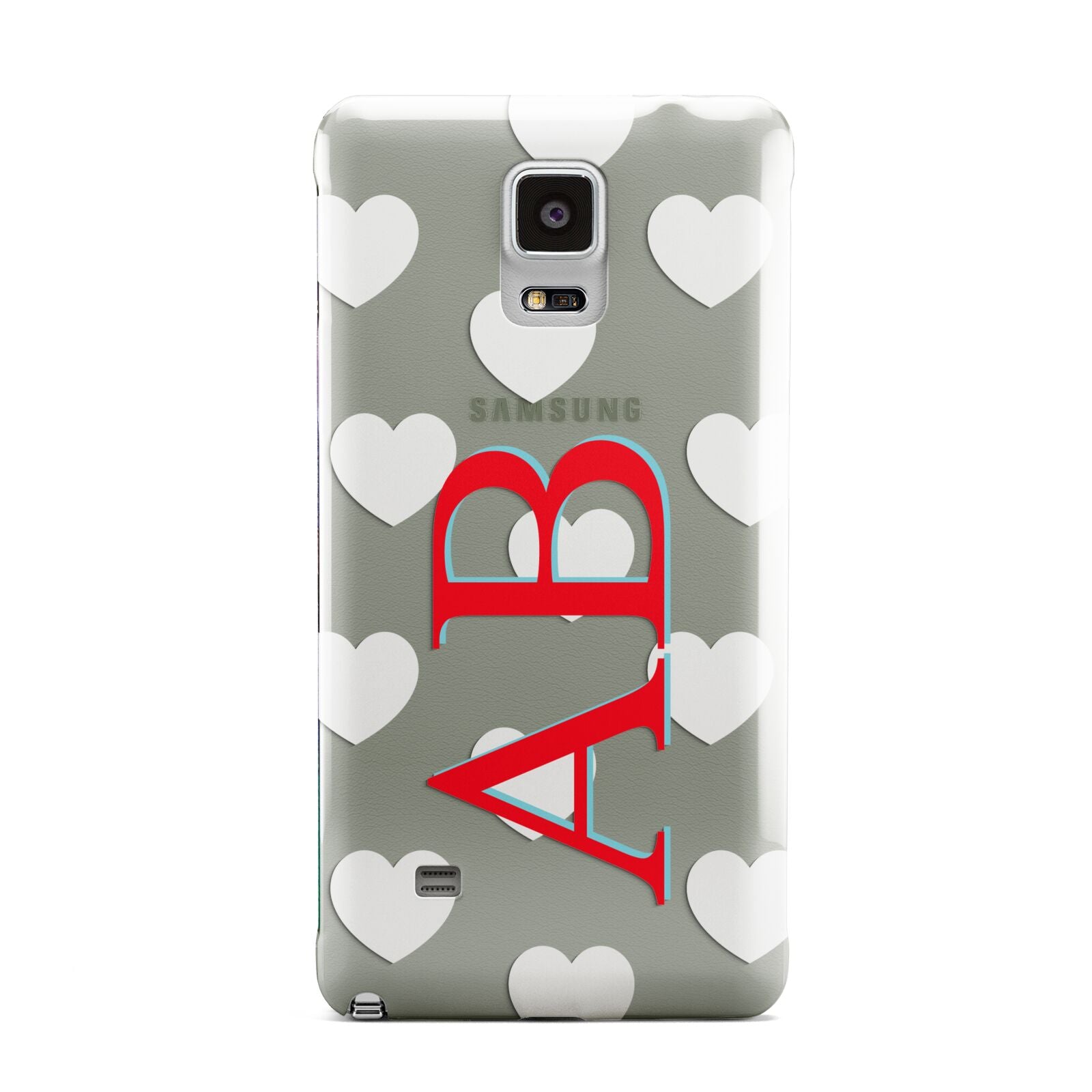 Heart Print Initials Samsung Galaxy Note 4 Case