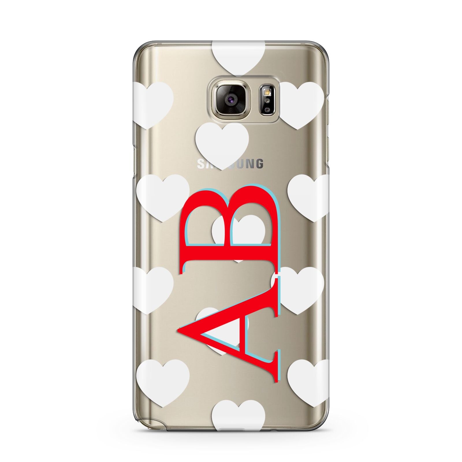 Heart Print Initials Samsung Galaxy Note 5 Case