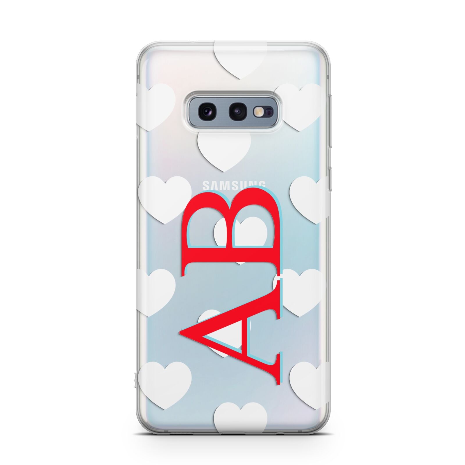 Heart Print Initials Samsung Galaxy S10E Case