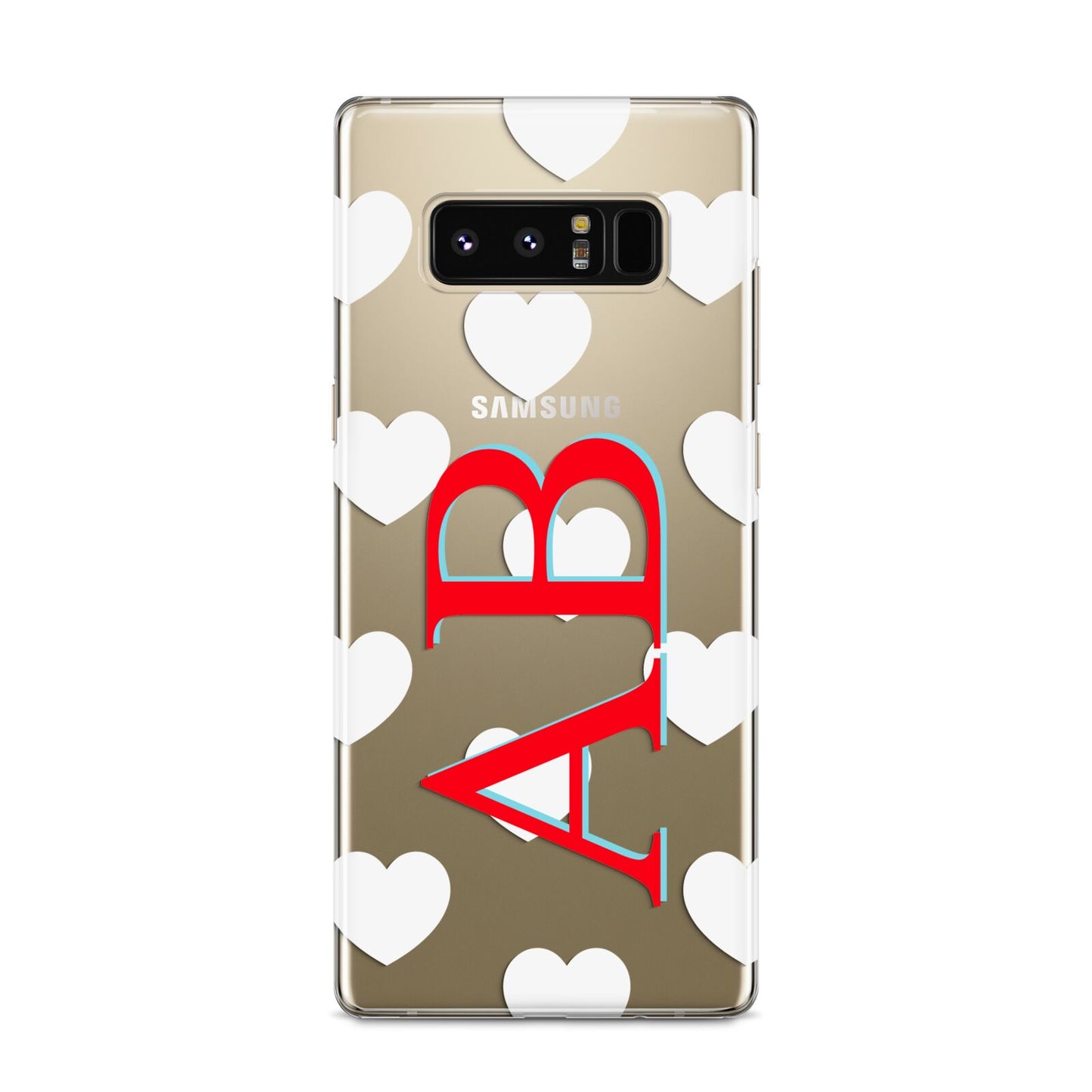 Heart Print Initials Samsung Galaxy S8 Case