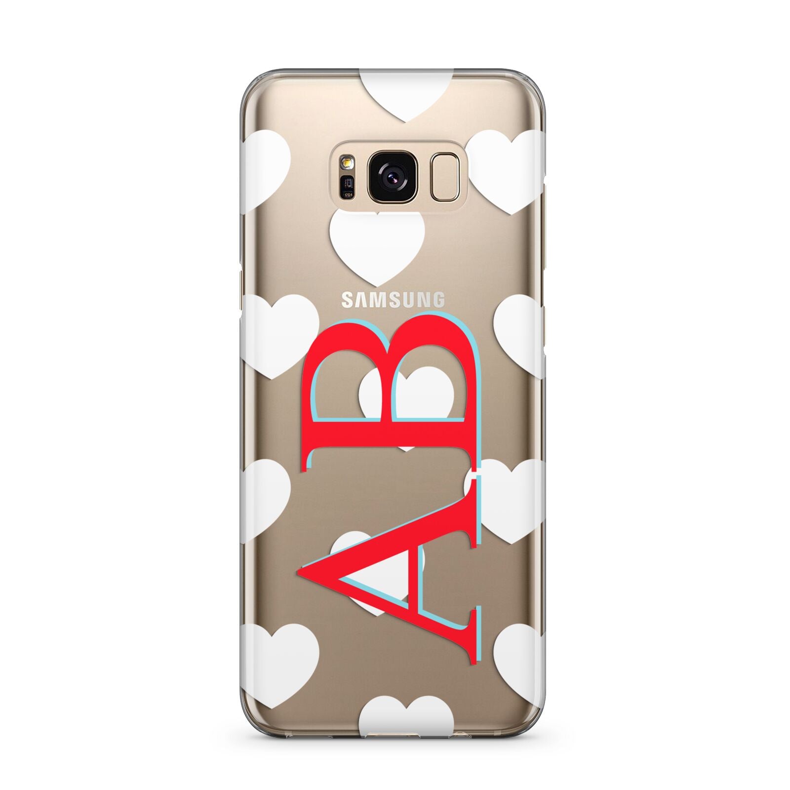 Heart Print Initials Samsung Galaxy S8 Plus Case