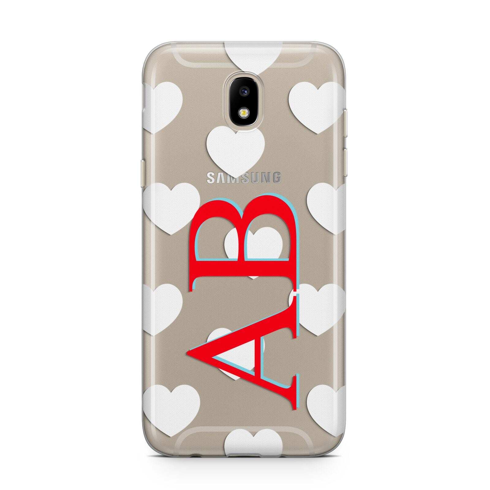 Heart Print Initials Samsung J5 2017 Case