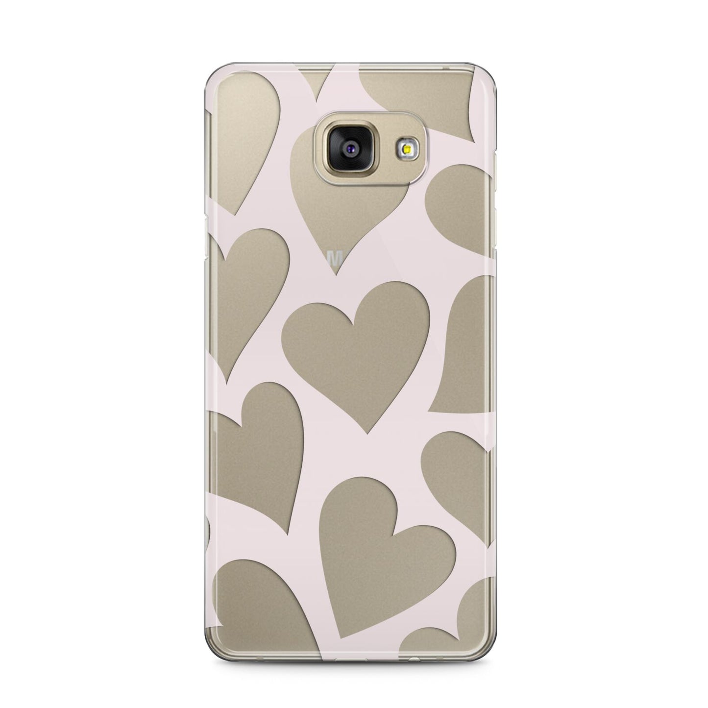 Heart Samsung Galaxy A5 2016 Case on gold phone