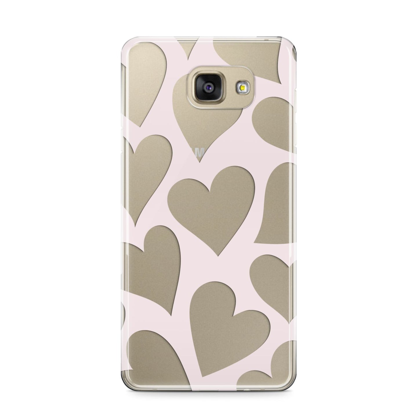 Heart Samsung Galaxy A9 2016 Case on gold phone