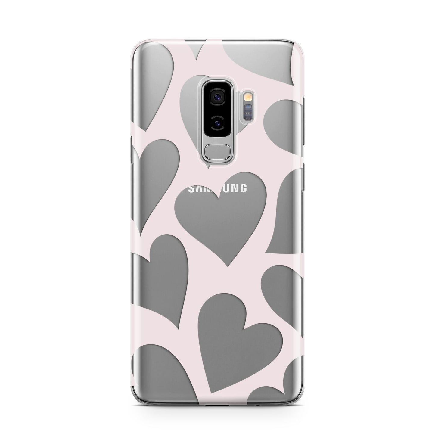 Heart Samsung Galaxy S9 Plus Case on Silver phone