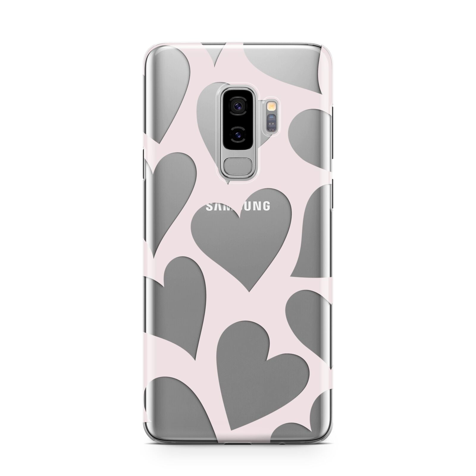 Heart Samsung Galaxy S9 Plus Case on Silver phone