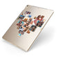 Heart Shaped Photo Montage Upload Apple iPad Case on Gold iPad Side View