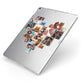 Heart Shaped Photo Montage Upload Apple iPad Case on Silver iPad Side View