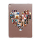 Heart Shaped Photo Montage Upload Apple iPad Rose Gold Case