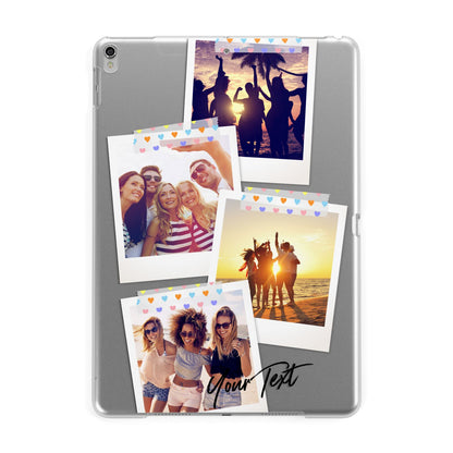 Heart Tape Photo with Text Apple iPad Silver Case