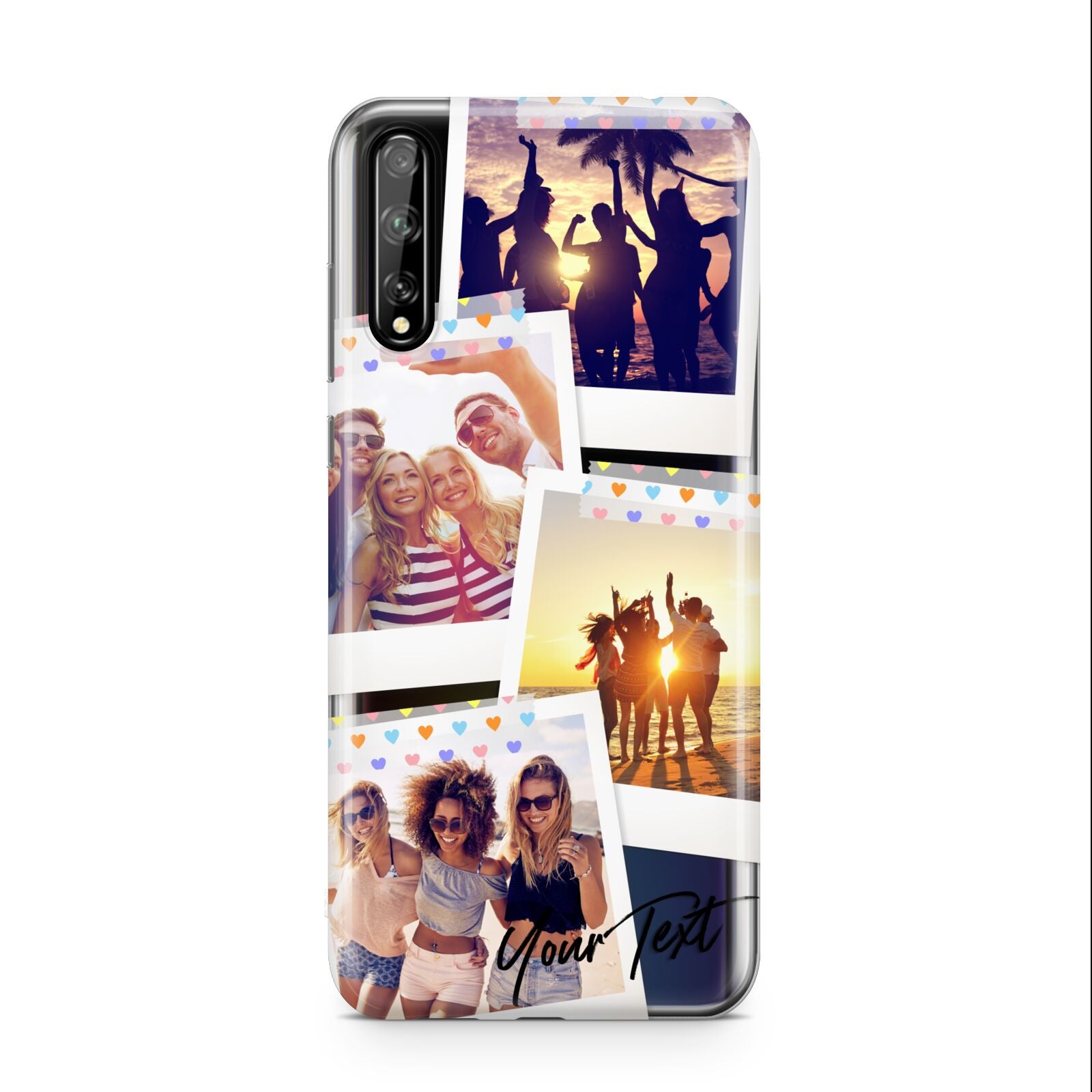 Heart Tape Photo with Text Huawei Enjoy 10s Phone Case