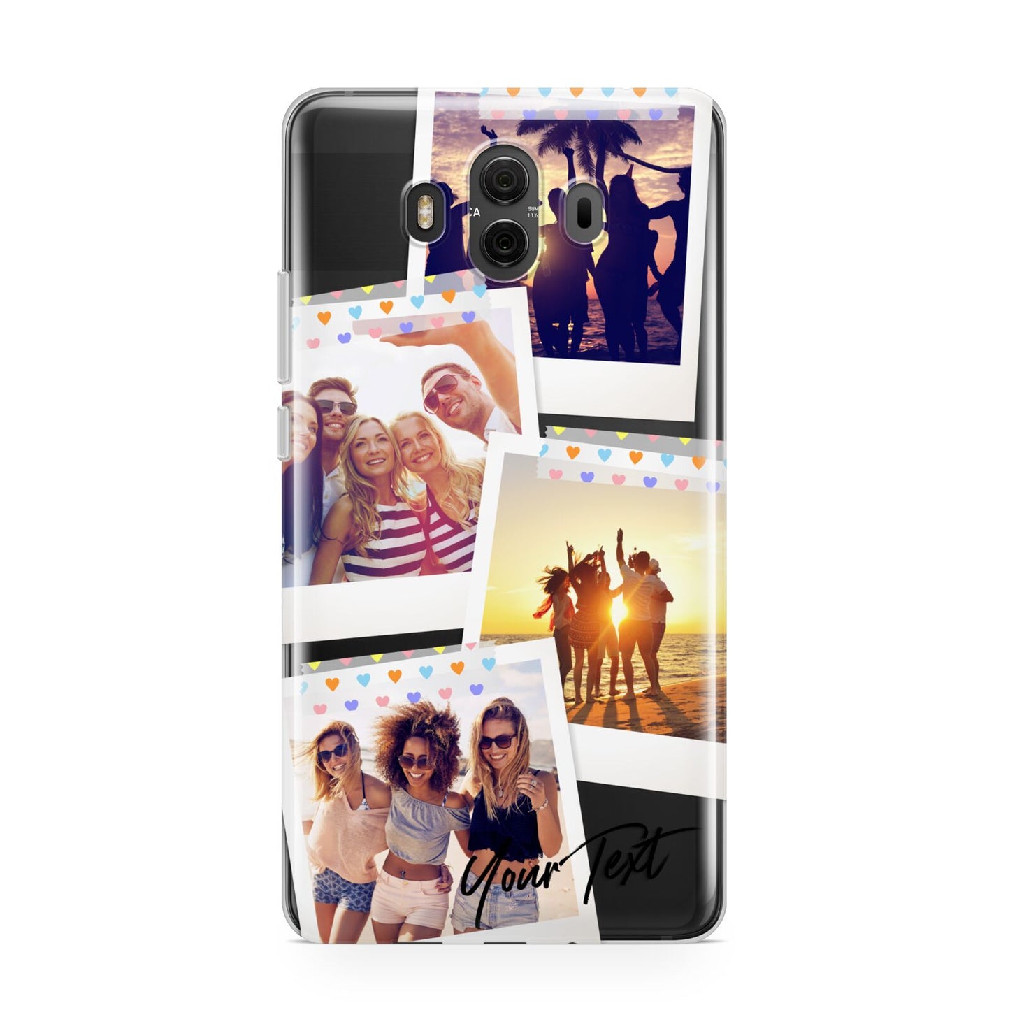 Heart Tape Photo with Text Huawei Mate 10 Protective Phone Case