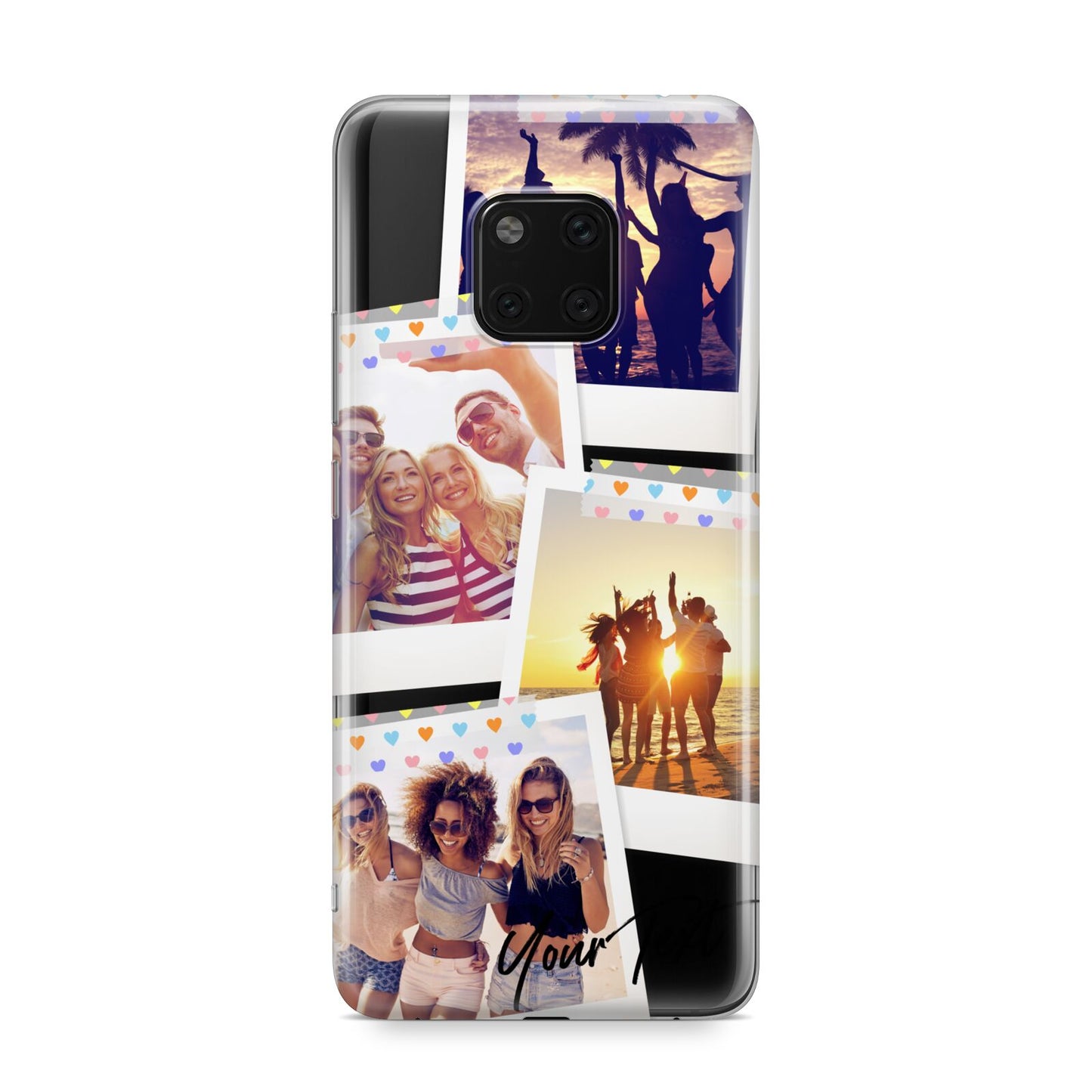 Heart Tape Photo with Text Huawei Mate 20 Pro Phone Case