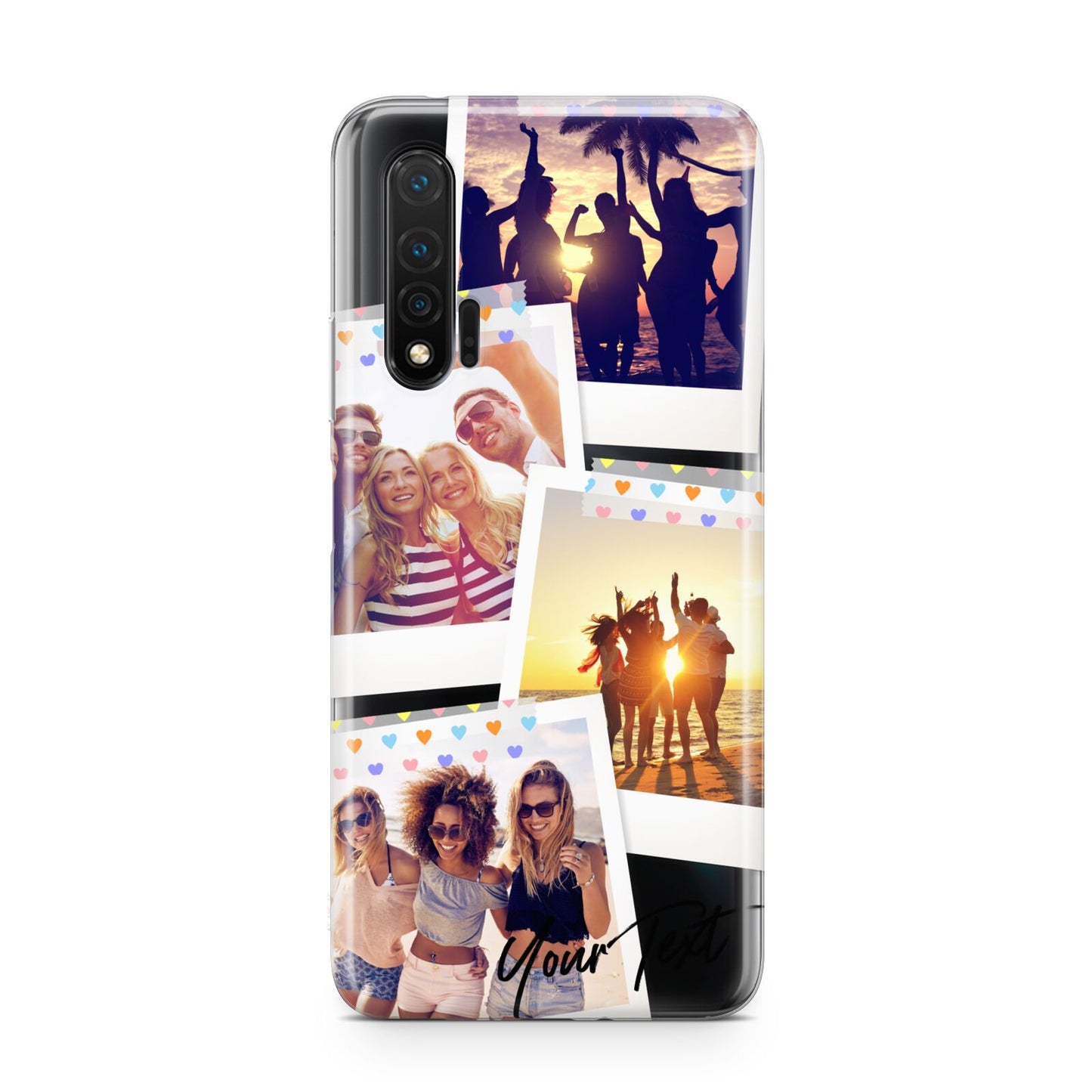 Heart Tape Photo with Text Huawei Nova 6 Phone Case