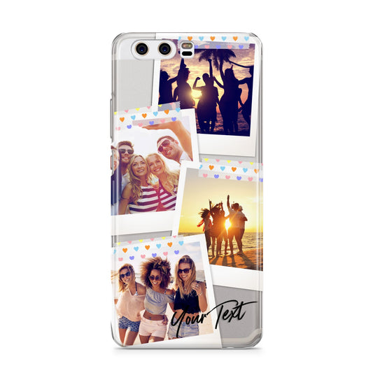 Heart Tape Photo with Text Huawei P10 Phone Case