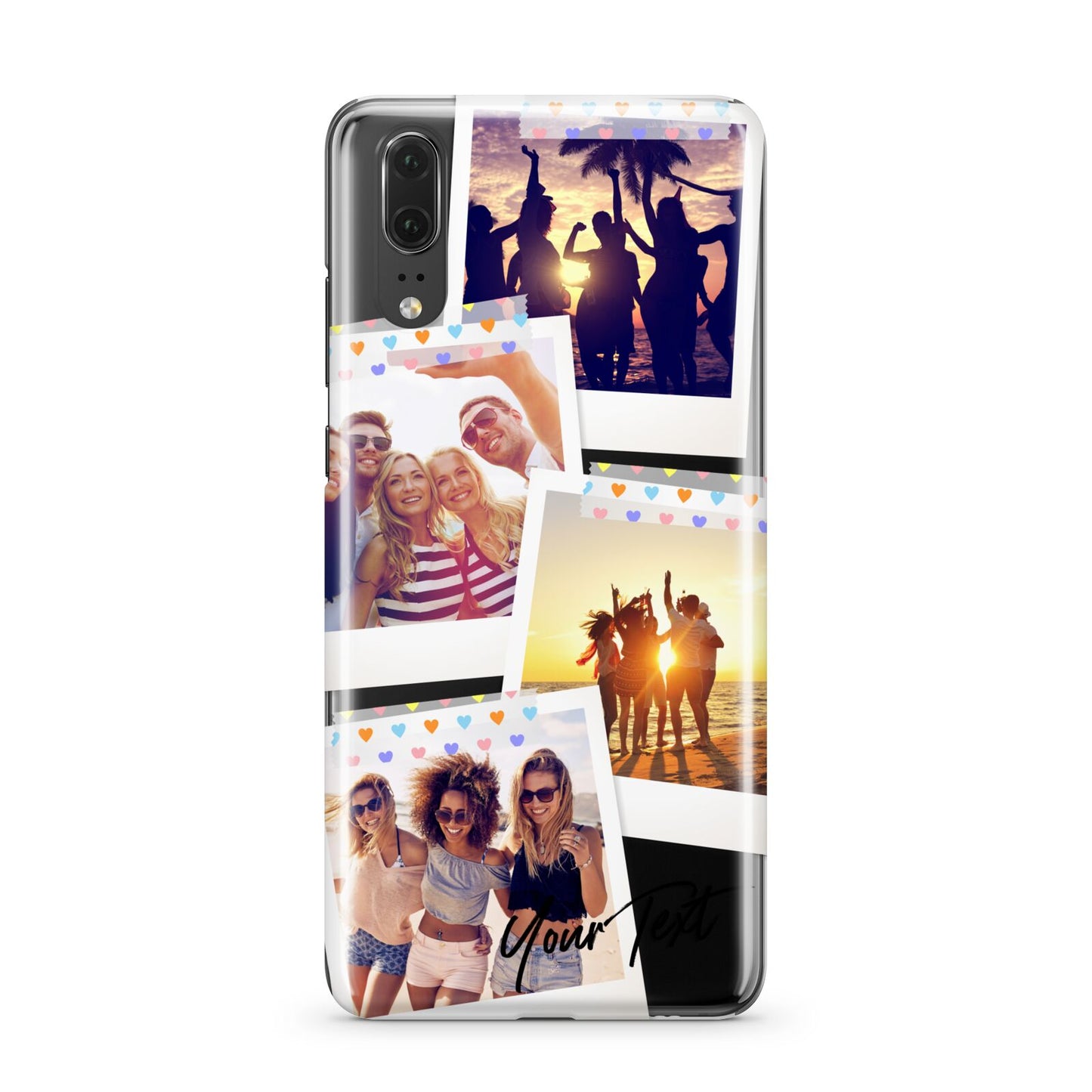 Heart Tape Photo with Text Huawei P20 Phone Case