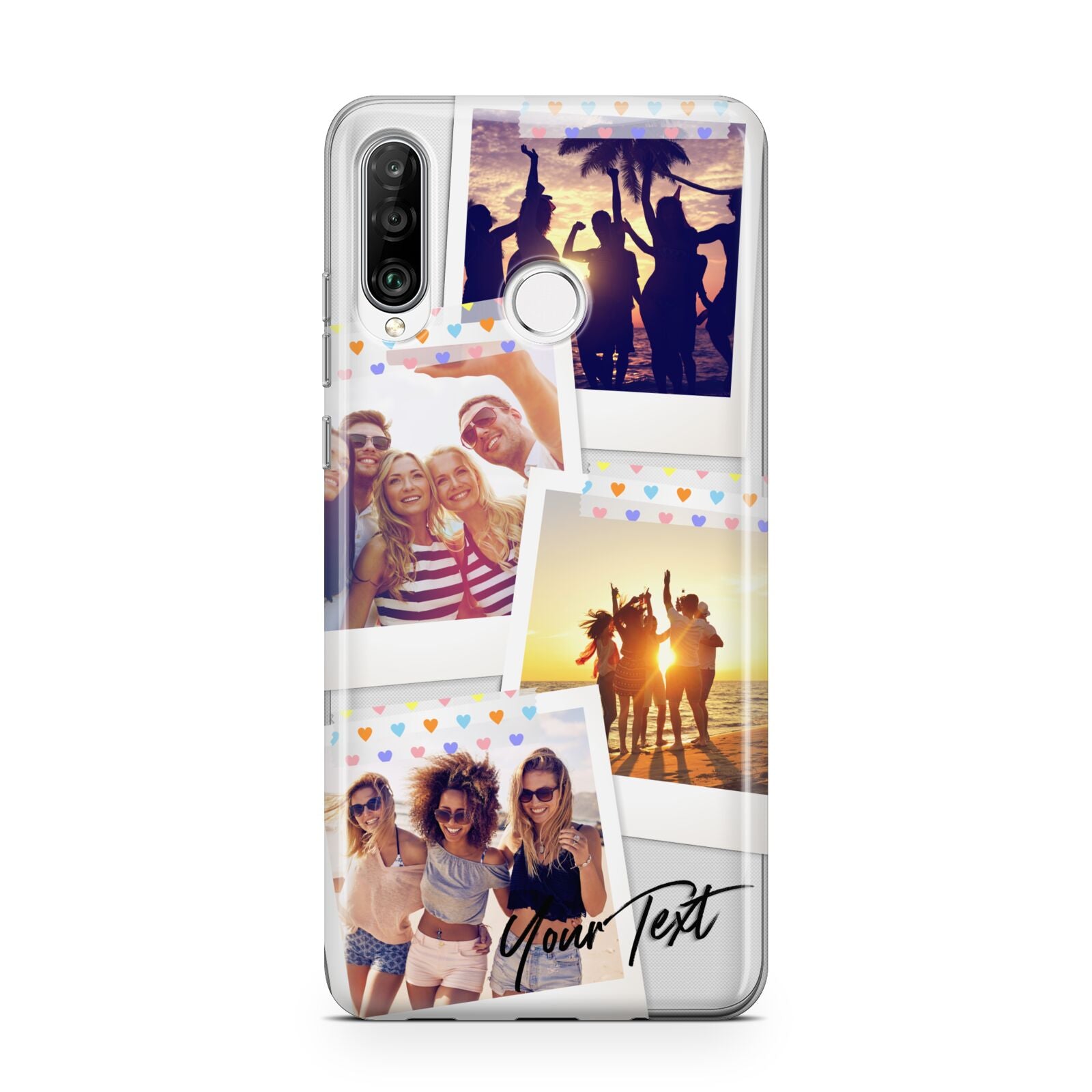 Heart Tape Photo with Text Huawei P30 Lite Phone Case