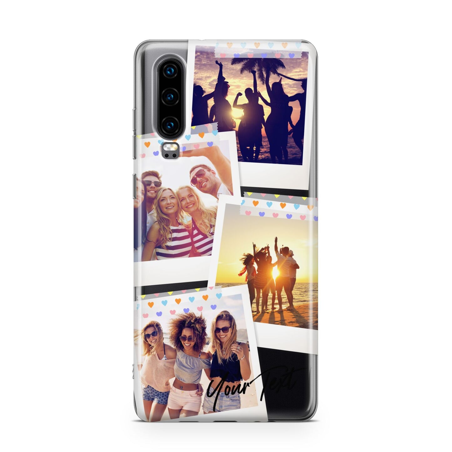 Heart Tape Photo with Text Huawei P30 Phone Case