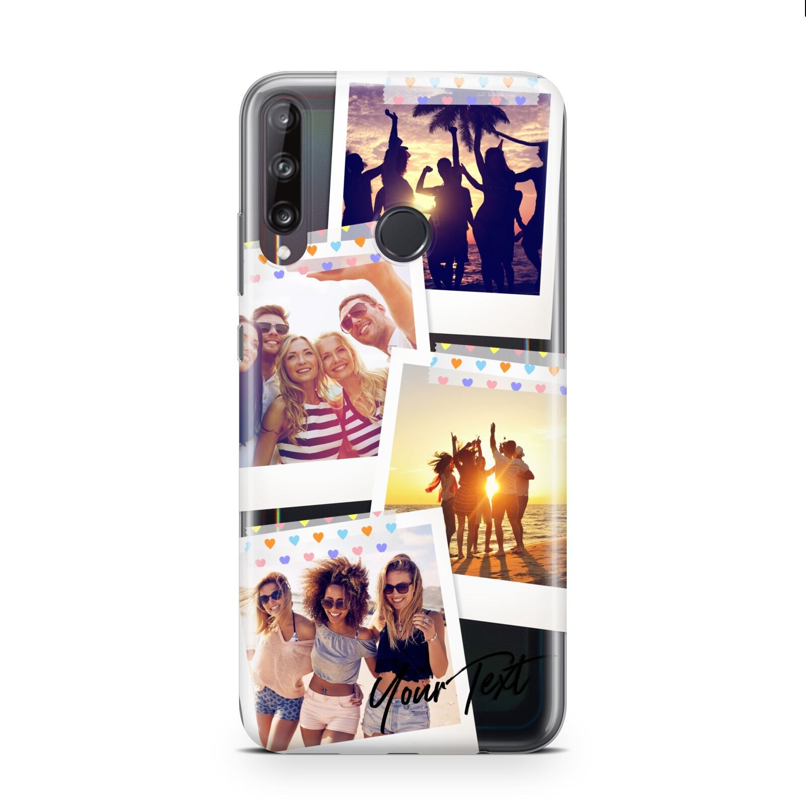 Heart Tape Photo with Text Huawei P40 Lite E Phone Case