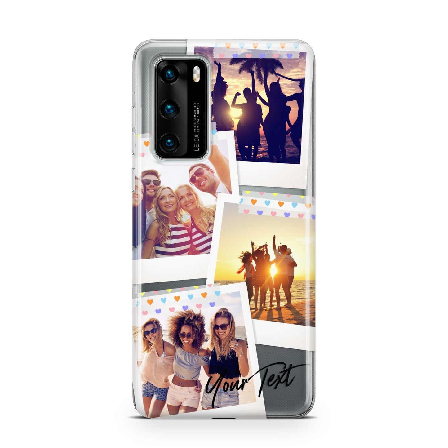 Heart Tape Photo with Text Huawei P40 Phone Case