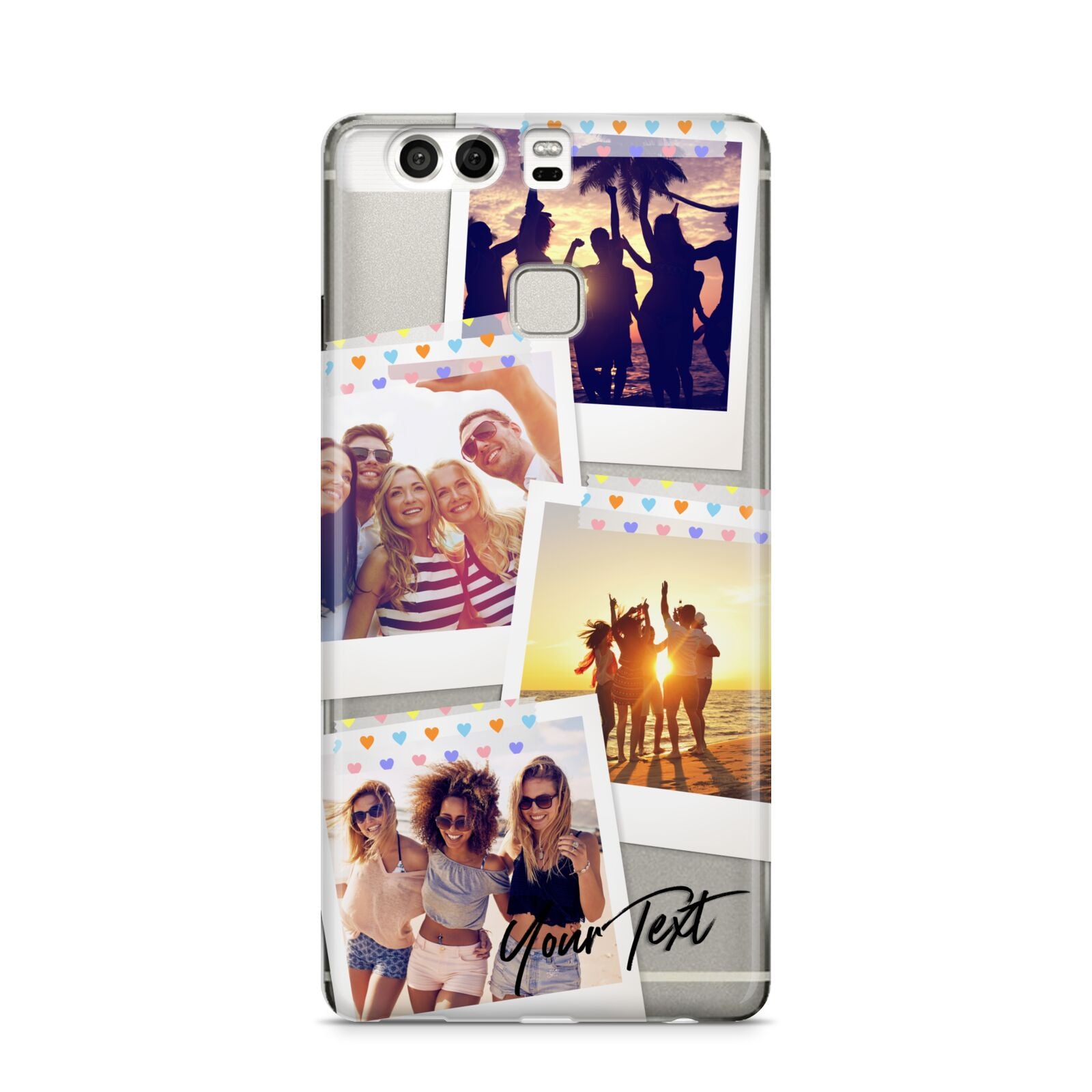 Heart Tape Photo with Text Huawei P9 Case