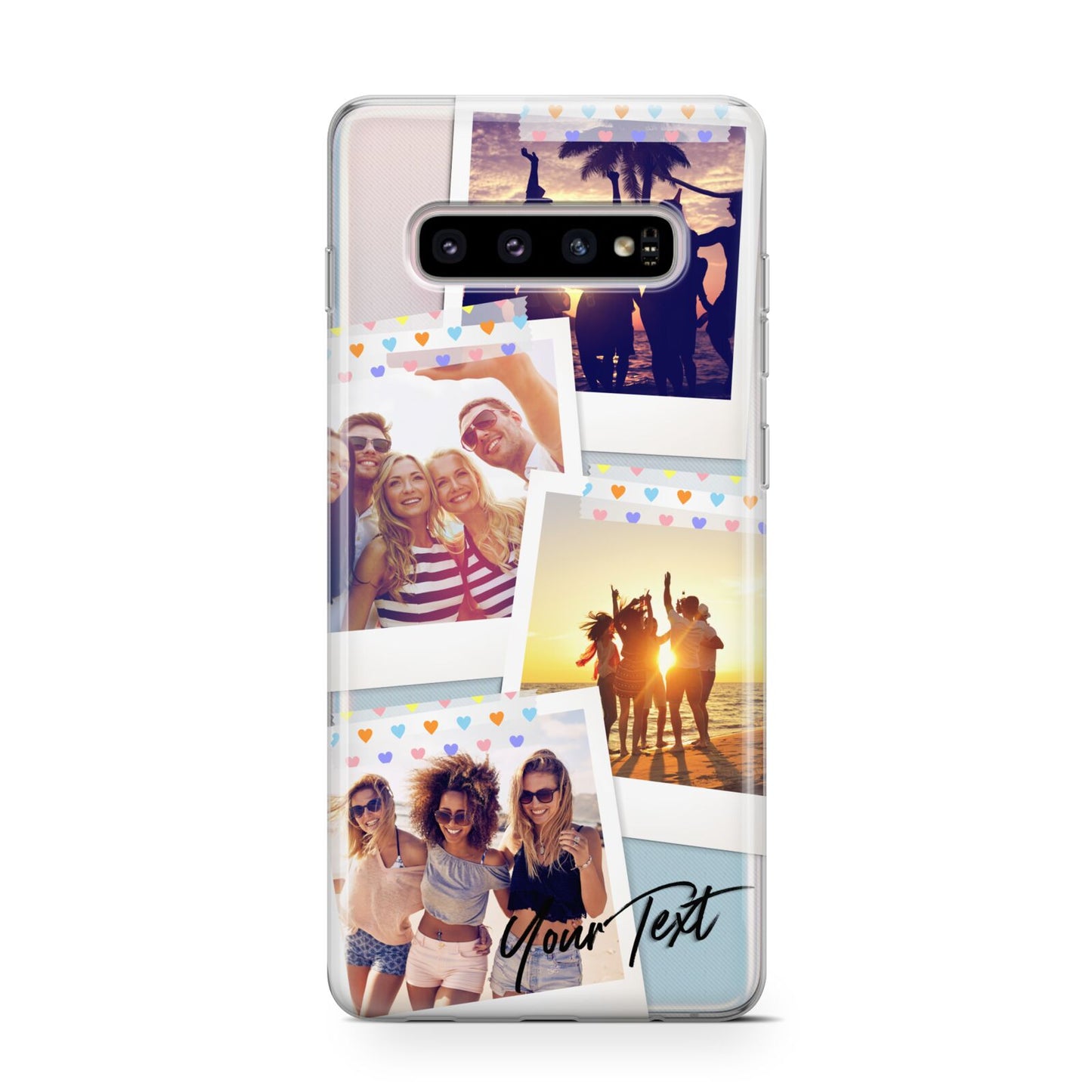 Heart Tape Photo with Text Protective Samsung Galaxy Case