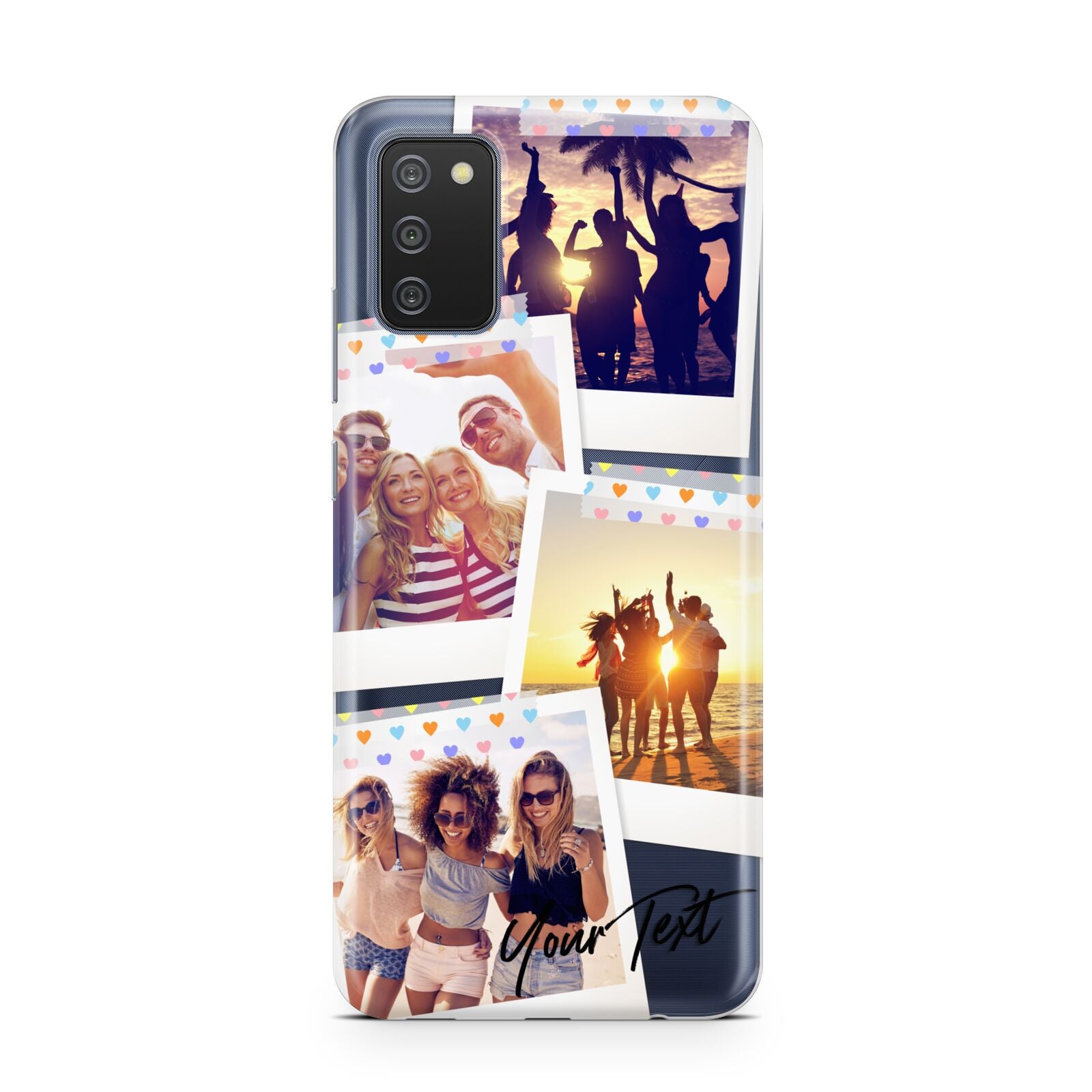 Heart Tape Photo with Text Samsung A02s Case