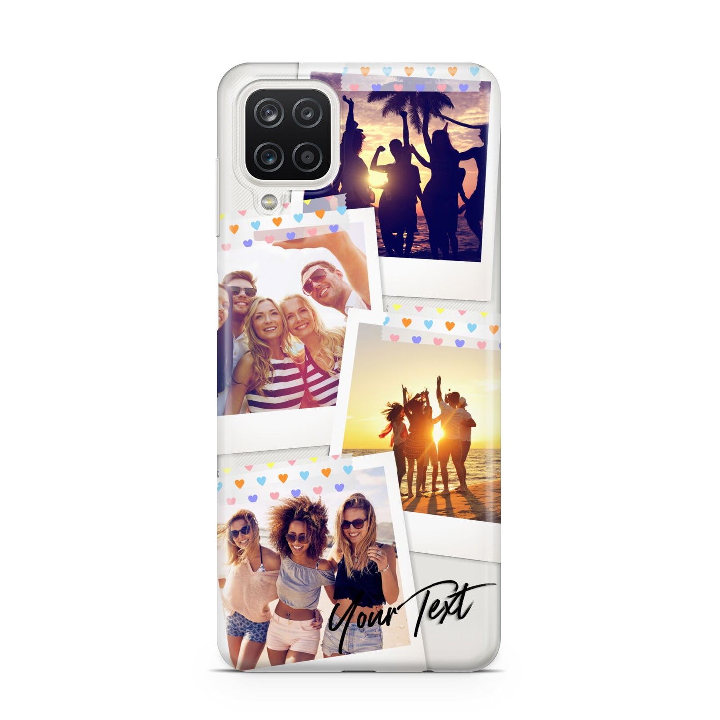 Heart Tape Photo with Text Samsung A12 Case