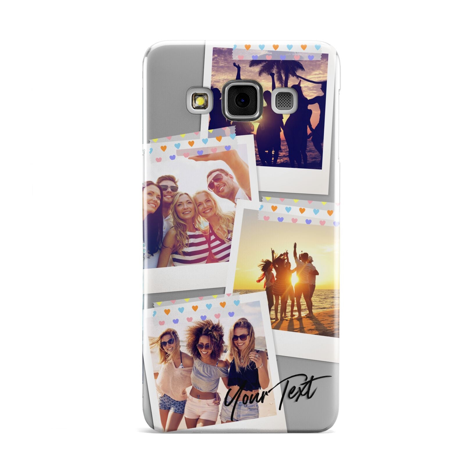 Heart Tape Photo with Text Samsung Galaxy A3 Case