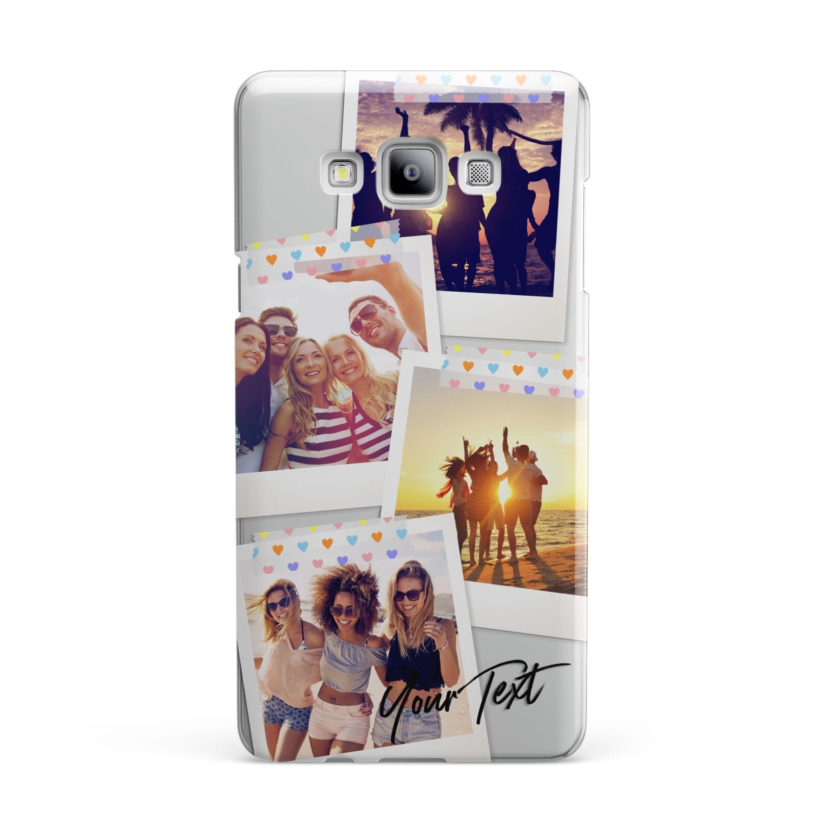 Heart Tape Photo with Text Samsung Galaxy A7 2015 Case