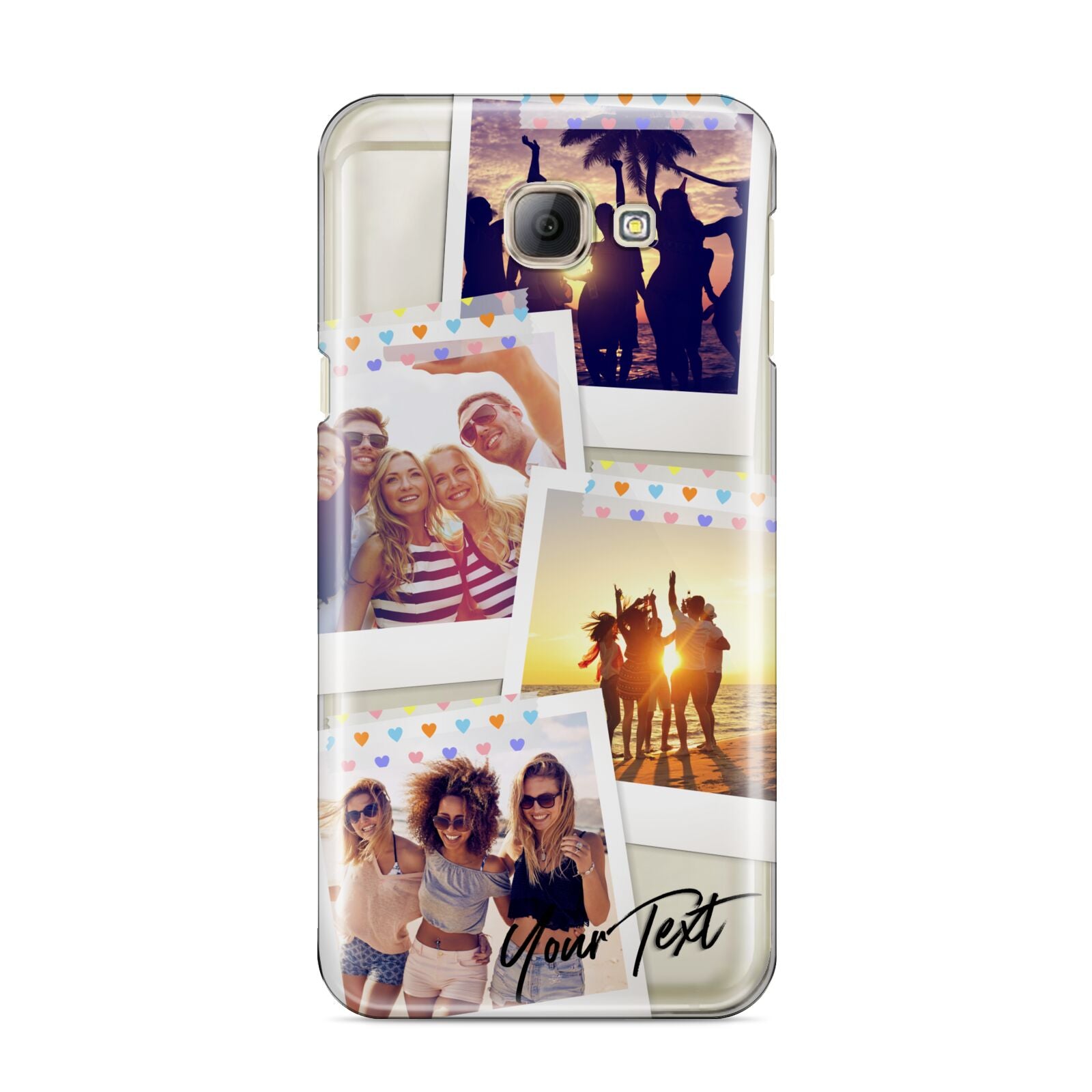 Heart Tape Photo with Text Samsung Galaxy A8 2016 Case