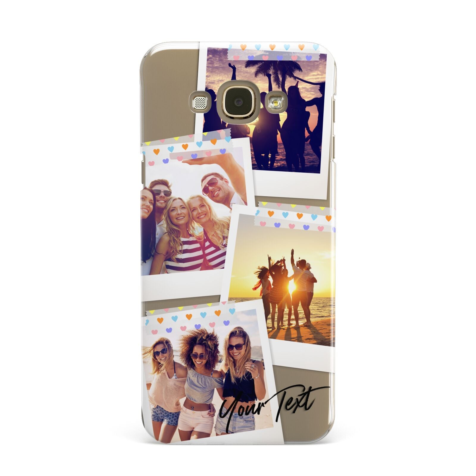 Heart Tape Photo with Text Samsung Galaxy A8 Case