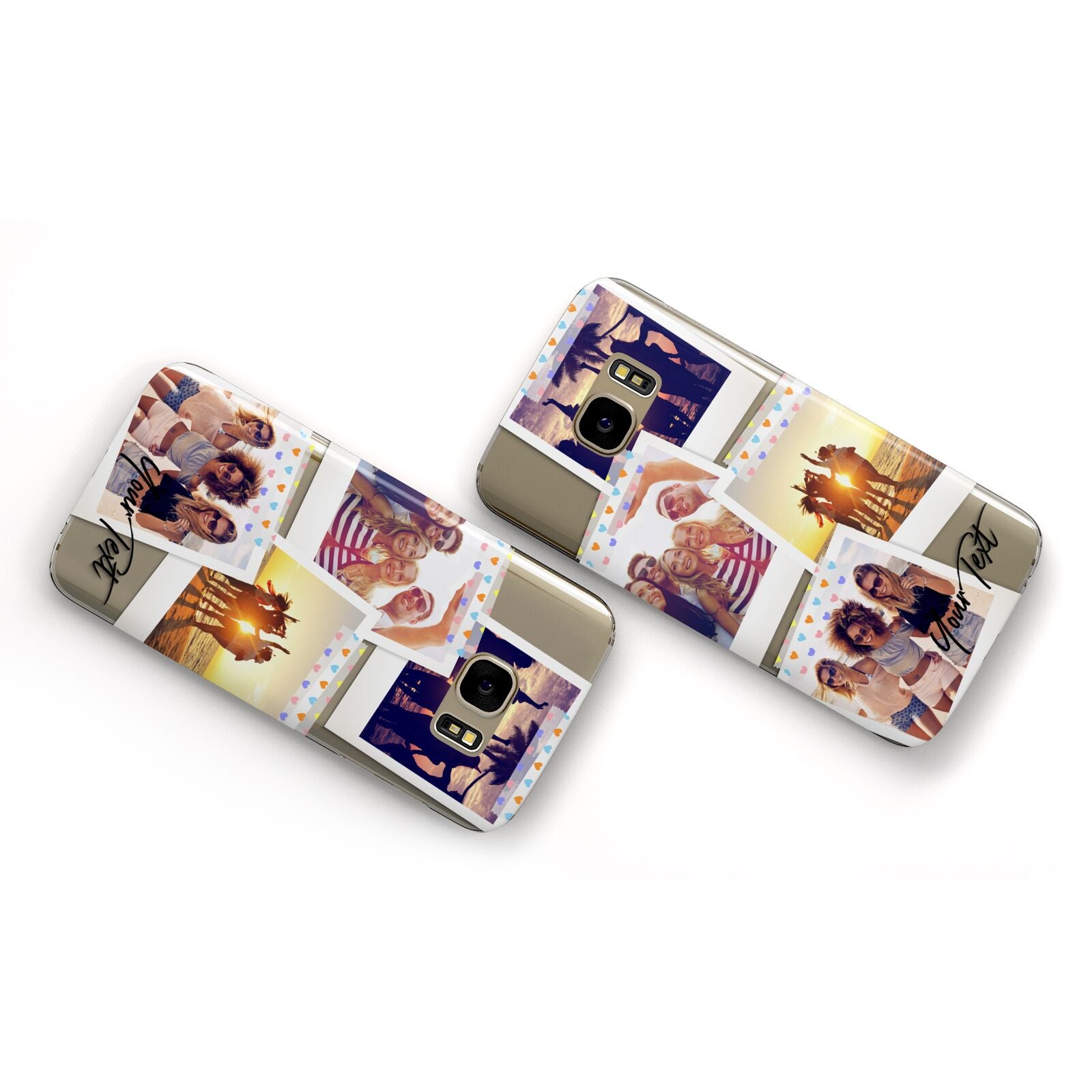 Heart Tape Photo with Text Samsung Galaxy Case Flat Overview