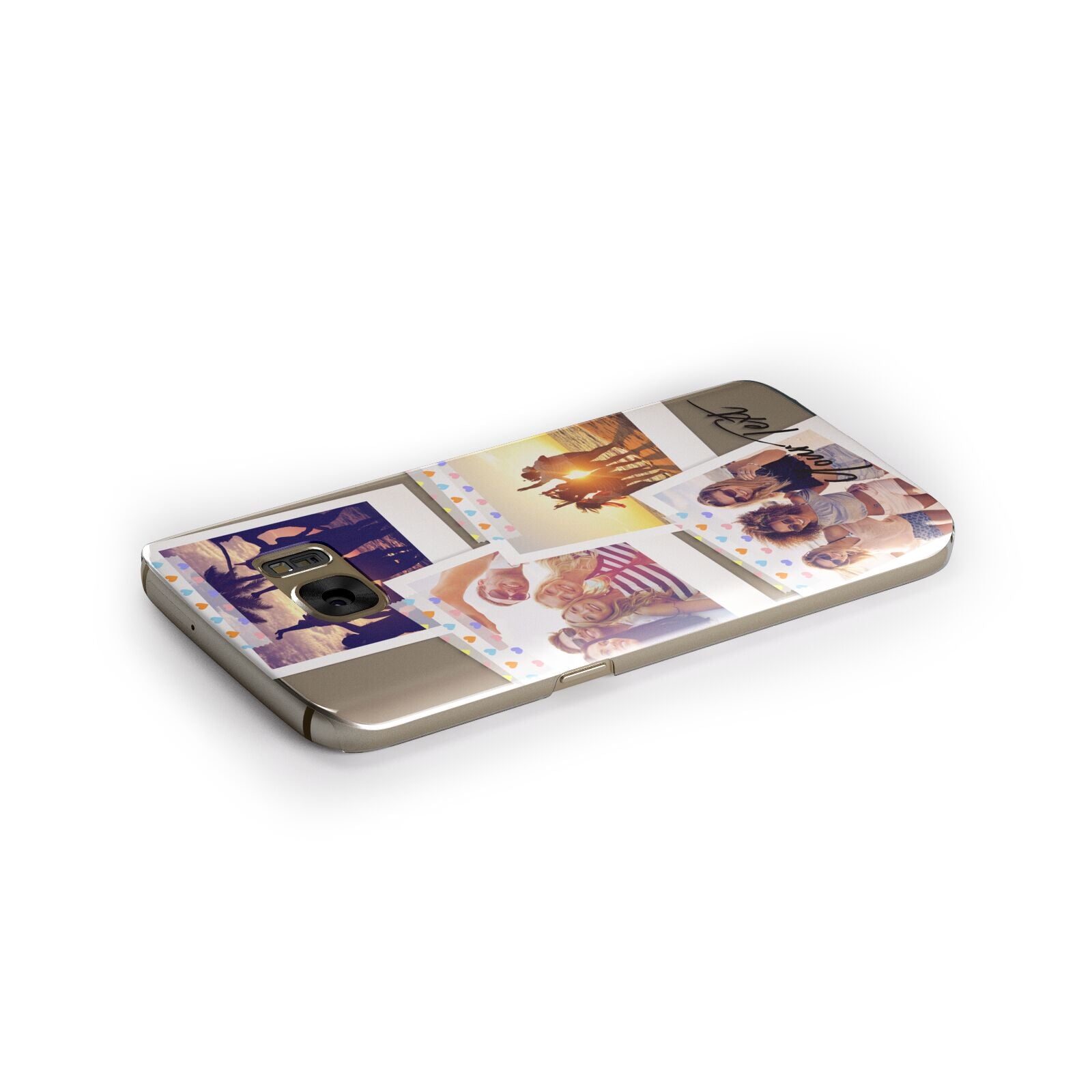 Heart Tape Photo with Text Samsung Galaxy Case Side Close Up