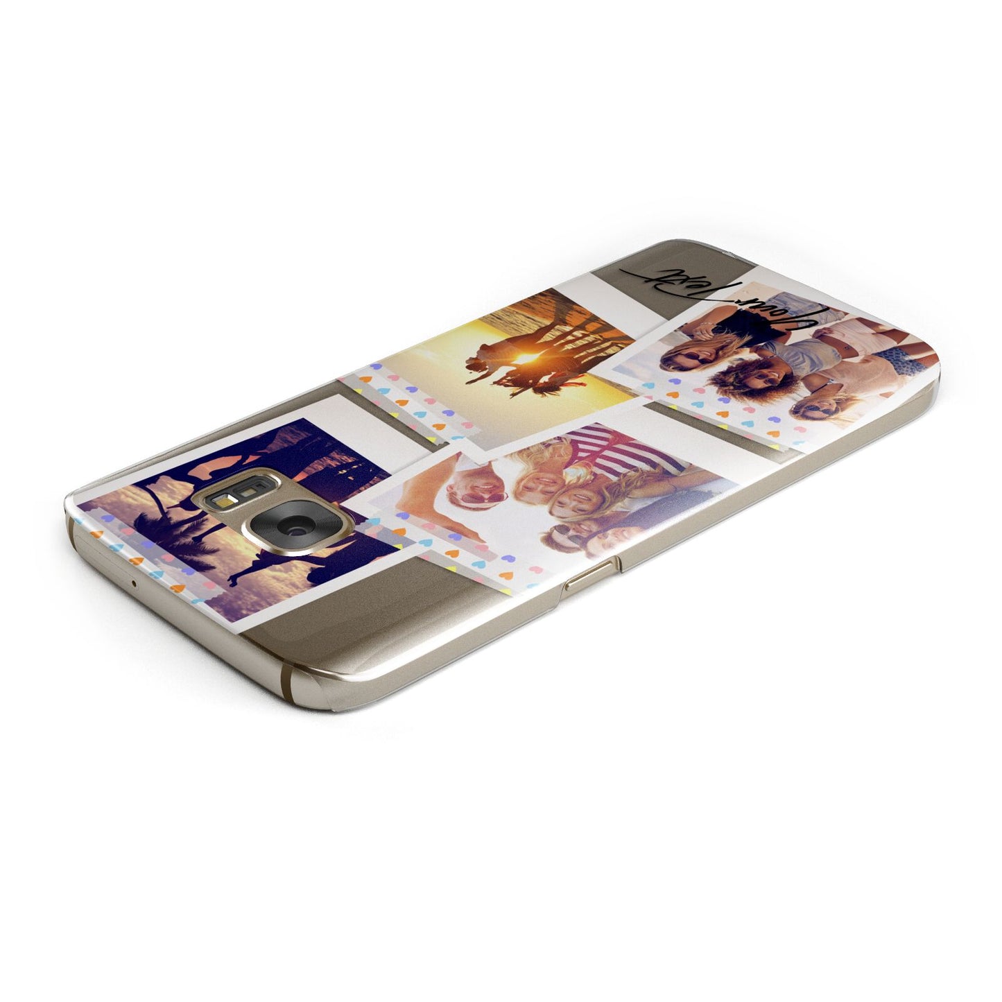 Heart Tape Photo with Text Samsung Galaxy Case Top Cutout