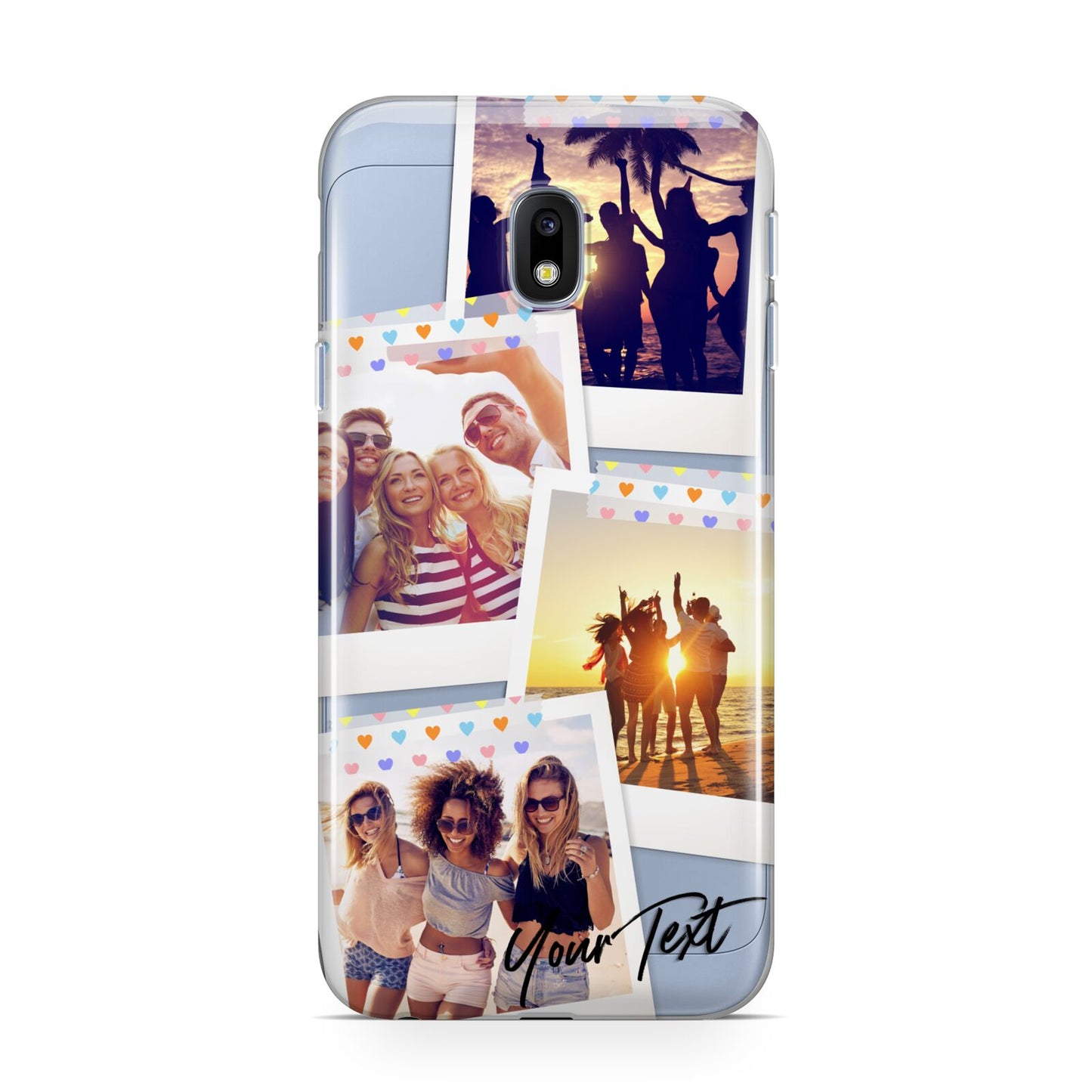 Heart Tape Photo with Text Samsung Galaxy J3 2017 Case