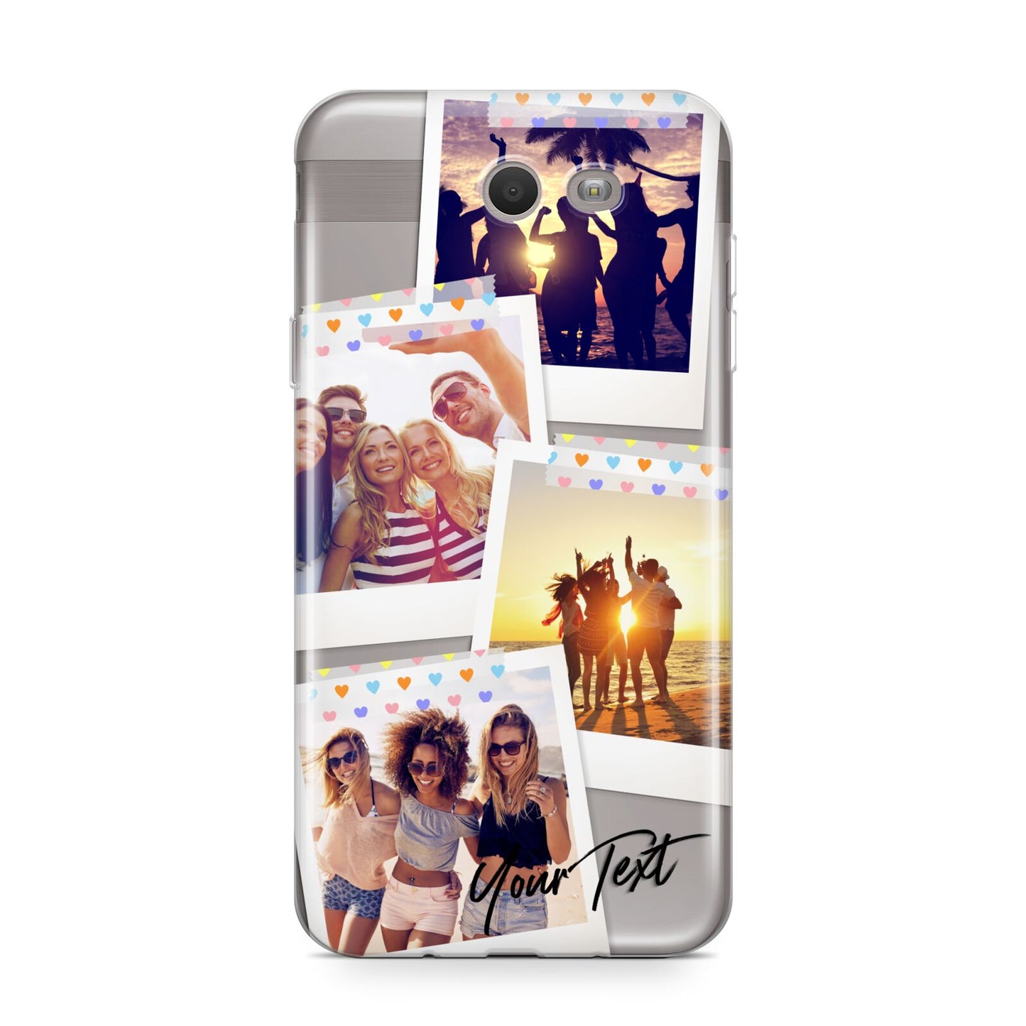 Heart Tape Photo with Text Samsung Galaxy J7 2017 Case