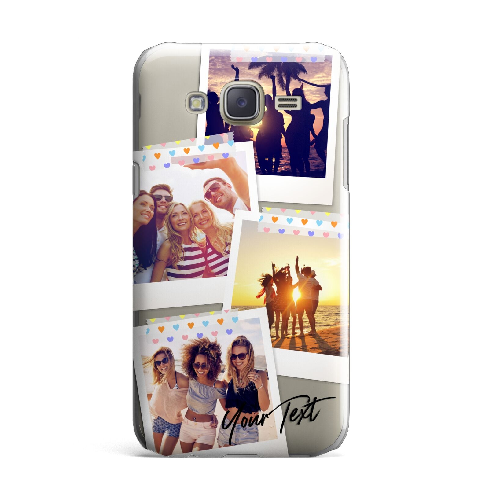 Heart Tape Photo with Text Samsung Galaxy J7 Case