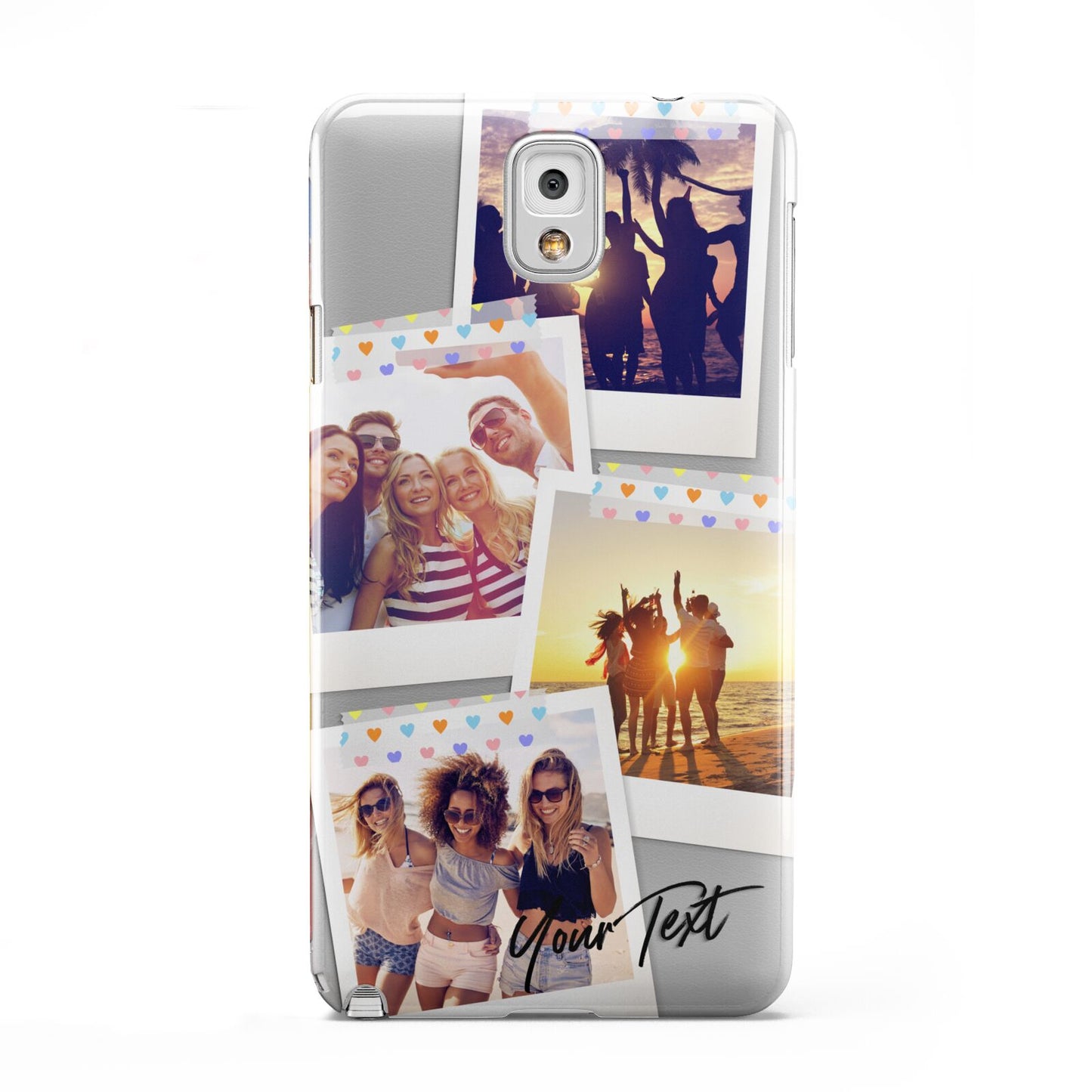 Heart Tape Photo with Text Samsung Galaxy Note 3 Case