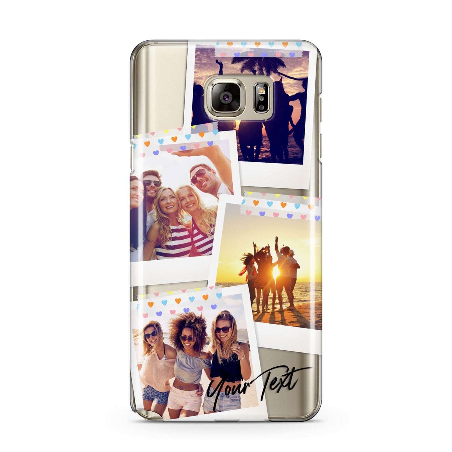 Heart Tape Photo with Text Samsung Galaxy Note 5 Case