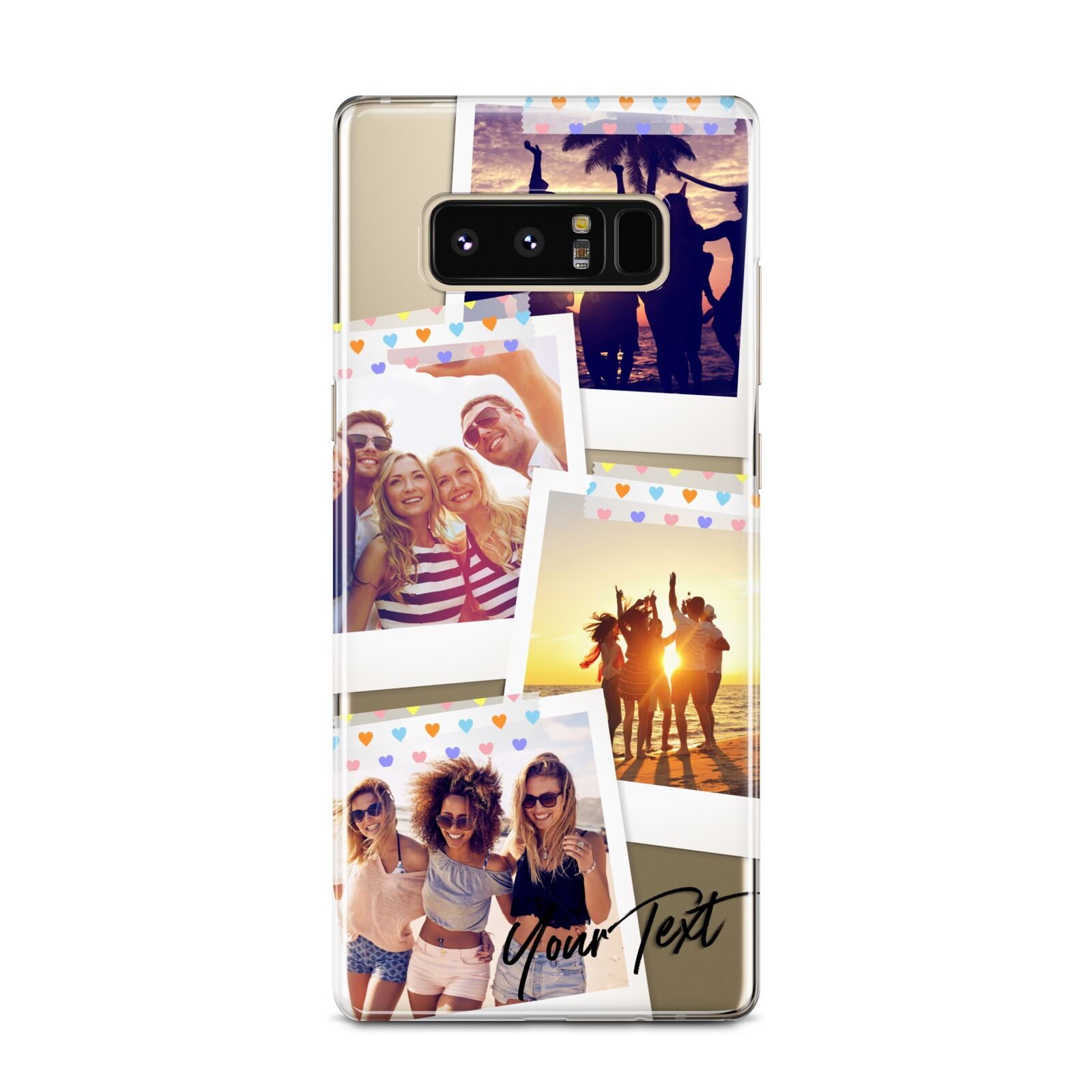 Heart Tape Photo with Text Samsung Galaxy Note 8 Case